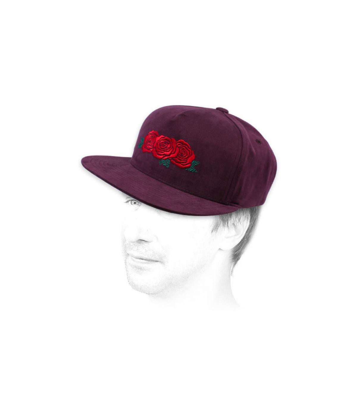 snapback granate Huf rosas Triple Rose Snapback porro snapback granate Huf rosas Triple Rose Snapback porro